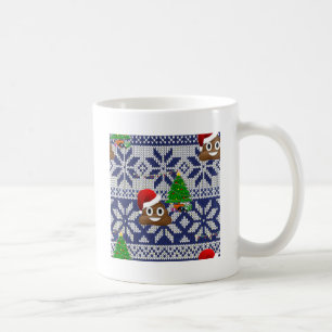 ugly Christmas sweater poop emoji Coffee Mug
