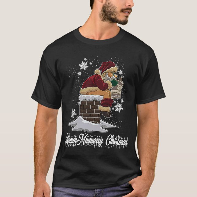 Ugly Christmas Sweater Pooping Santa Naughty List (Front)