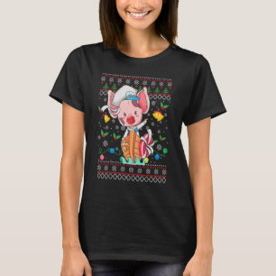 Ugly Christmas Sweater Princess Pig Xmas Girl Teen
