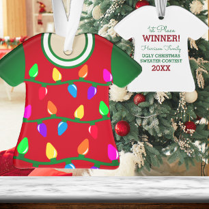 Ugly Christmas Sweater Prize Ornament