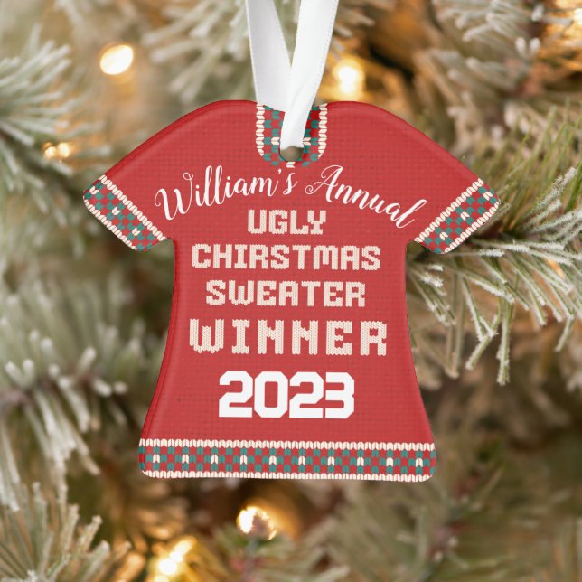 Ugly Christmas Sweater Prize ornament (Tree)