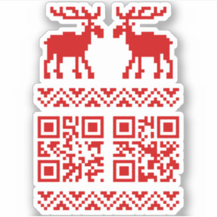 Ugly Christmas Sweater QR Code Happy New Year !