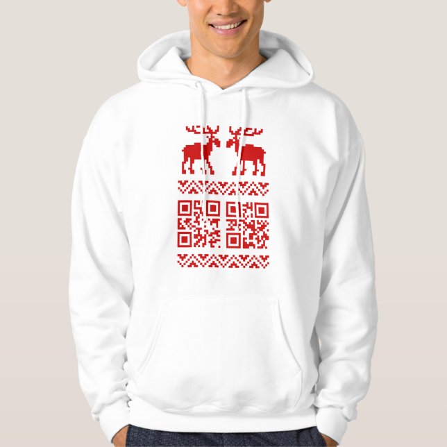 Ugly Christmas Sweater QR Code Happy New Year ! (Front)