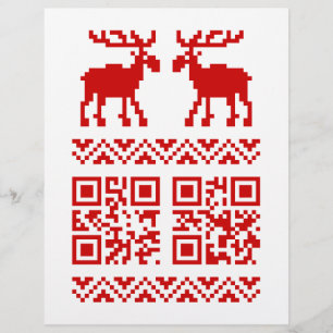 Ugly Christmas Sweater QR Code Happy New Year ! Flyer