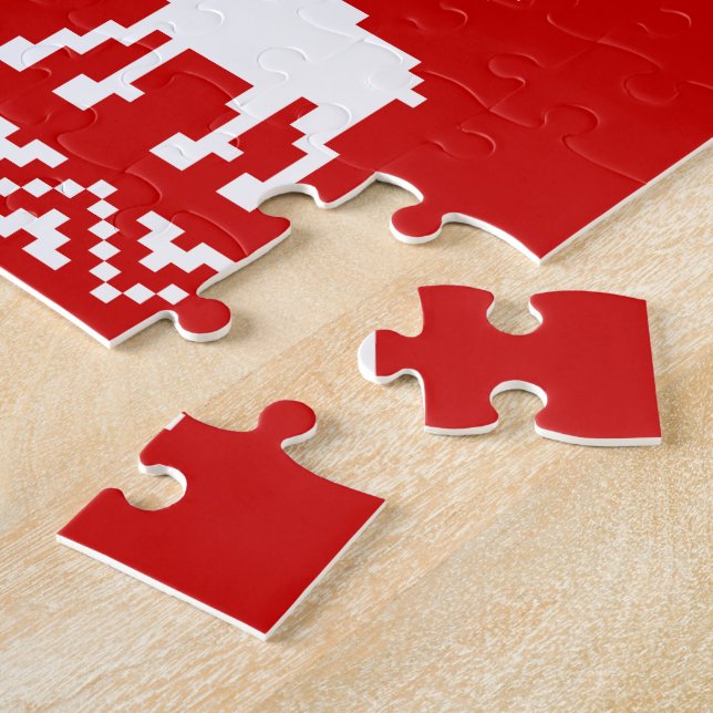 Ugly Christmas Sweater QR Code Happy New Year ! Jigsaw Puzzle (Side)