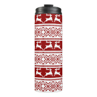 Ugly Christmas Sweater Reindeer Thermal Tumbler