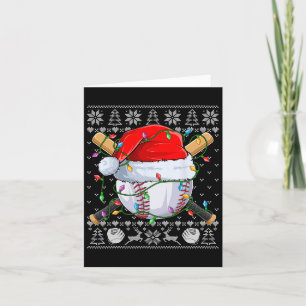 Ugly Christmas Sweater S Men Boys Kids Baseball Pl Card