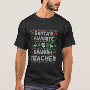 Ugly Christmas Sweater Santa s Favourite Spanish T