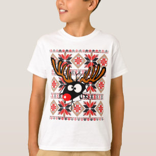 Ugly Christmas Sweater Shirt crashing thru