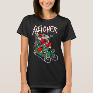 Ugly Christmas Sweater Sleigher Heavy Metal Santa 