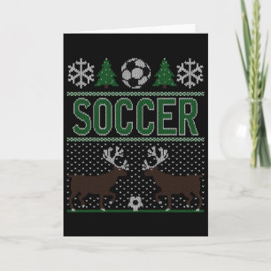 Ugly Christmas Sweater Soccer Card