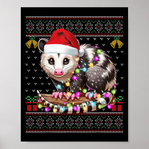 Ugly Christmas Sweater Style Lighting Ossum Xmas Poster