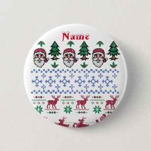 Ugly Christmas Sweater-Style Thunder_Cove 6 Cm Round Badge