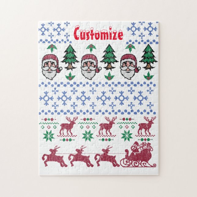 Ugly Christmas Sweater-Style Thunder_Cove Jigsaw Puzzle (Vertical)