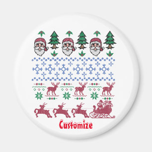 Ugly Christmas Sweater-Style Thunder_Cove Magnet