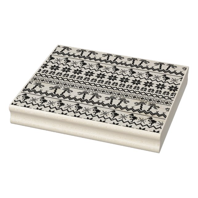 Ugly Christmas Sweater Tropical Flamingo Rubber Stamp (Stamp)