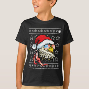 Ugly christmas sweater usa flag bald eagle
