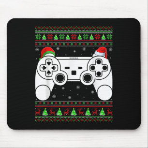 Ugly Christmas Sweater Video Game Controller Xmas  Mouse Mat
