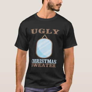 Ugly Christmas Sweater With Mirror Graphic Funny X