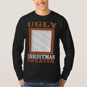 Ugly Christmas Sweater With Mirror Graphic Funny X