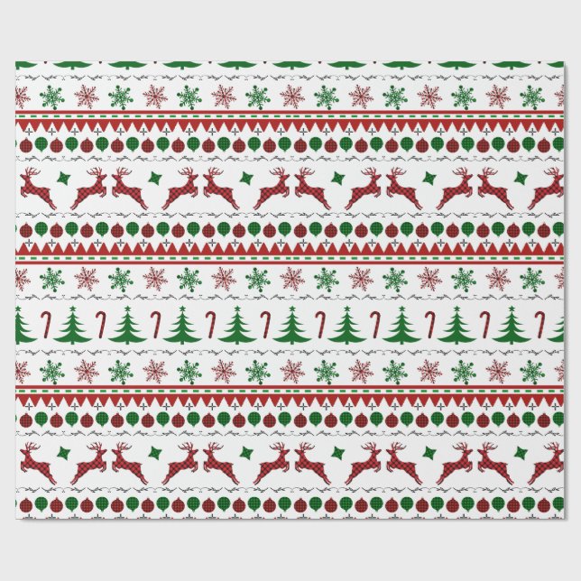 Ugly Christmas Sweater Wrapping Paper (Flat)