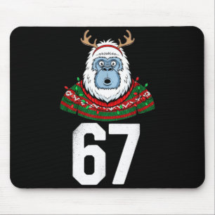 Ugly Christmas Sweater Yeti Gorilla Reindeer 67  Mouse Mat
