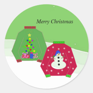 Ugly Christmas Sweaters Classic Round Sticker