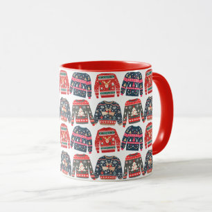 Ugly Christmas Sweaters Pattern Mug