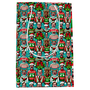 "Ugly" Christmas Sweaters with Humourous Patterns Medium Gift Bag