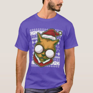 Ugly Christmas Sweatershirt Christmas Cat gift T-Shirt