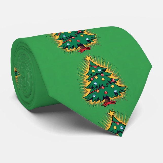 Ugly Christmas  Tie (Rolled)