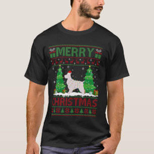 Ugly Christmas Tree Lighting Cocker Spaniel Dog Ug T-Shirt