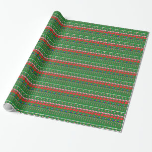 Ugly Christmas Tropical Pink Flamingos on Holiday Wrapping Paper