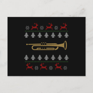 Ugly Christmas - Trumpet Postcard