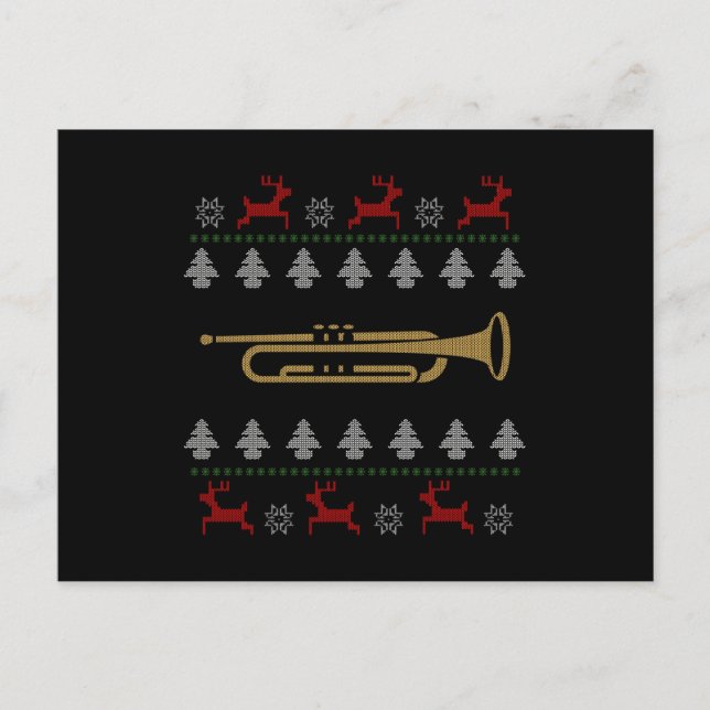 Ugly Christmas - Trumpet Postcard (Front)