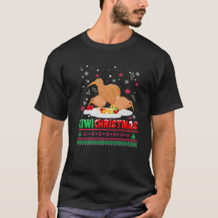 Ugly Christmas with Kiwi Bird from New Zealand Pre T-Shirt