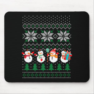 Ugly Christmas Xmas Tree Snowman Santa Claus New Y Mouse Mat