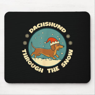 Ugly Dachshund Christmasthrough The Snow Gift Chri Mouse Mat