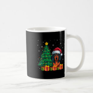 Ugly Dachshund Santa Hat Christmas Lights Dog Love Coffee Mug