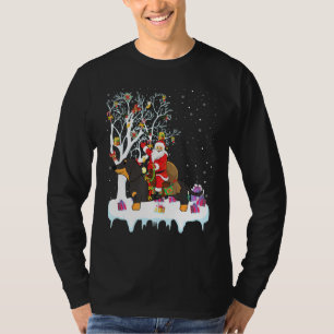 Ugly Dachshund Xmas Santa Riding Dachshund Christm T-Shirt