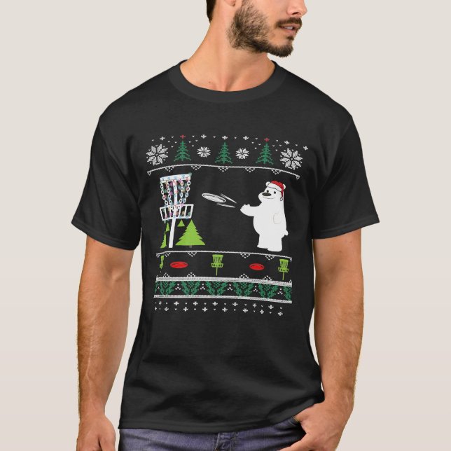 Ugly Disc Golf Christmas Sweater Polar Bear (Front)