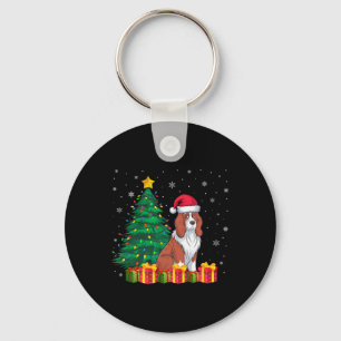 Ugly Drever Santa Hat Christmas Lights Dog Lover X Key Ring