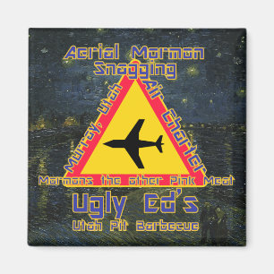 Ugly Ed's Aerial Mormon Snagging UtahUT Magnet