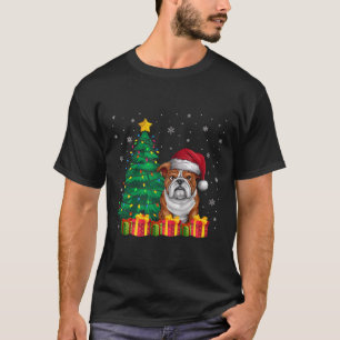 Ugly English Bulldog Santa Hat Christmas Lights Do T-Shirt