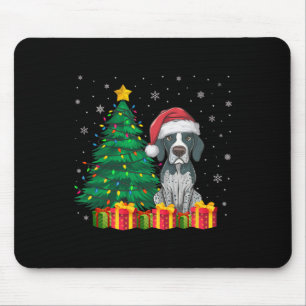 Ugly English Pointer Santa Hat Christmas Lights Do Mouse Mat