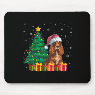 Ugly Er Spaniel Santa Hat Christmas Lights Dog Lov Mouse Mat