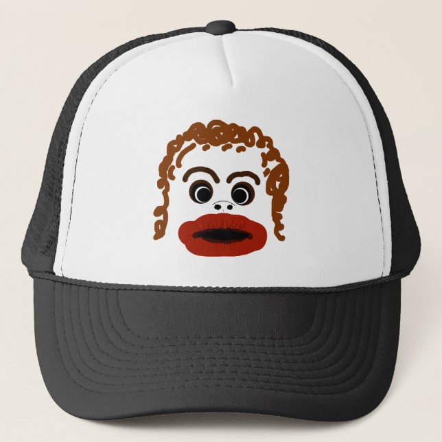 Ugly Face tshirt. Trucker Hat (Front)
