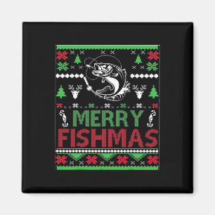 Ugly Fishing Christmas B Fish Apparel Magnet