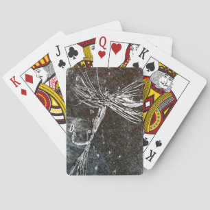"Ugly Fly" dry fly, fly tying, fly fishing art Playing Cards