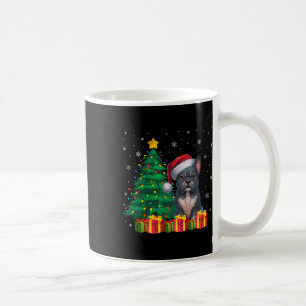 Ugly Frenchie Santa Hat Christmas Lights Dog Lover Coffee Mug
